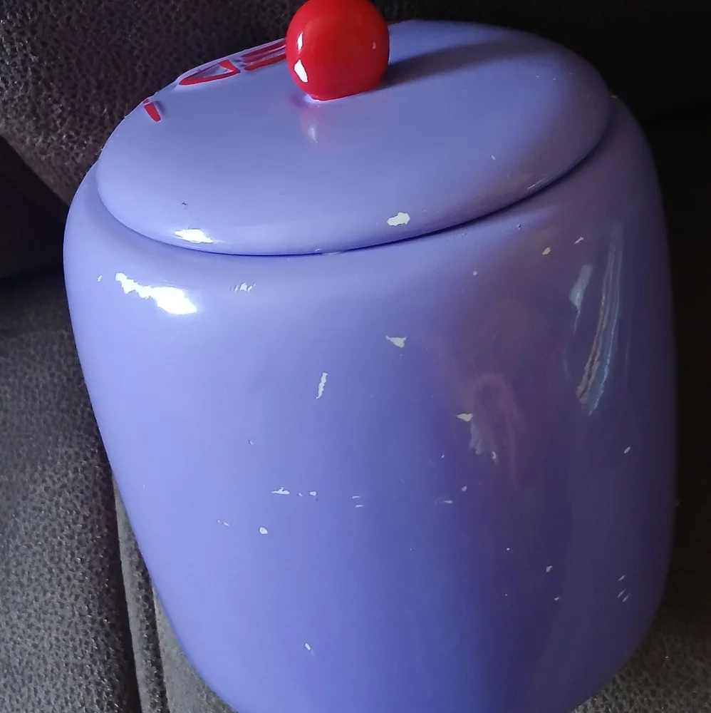 M&M's Red Character Purple Canister Food Storage Container
